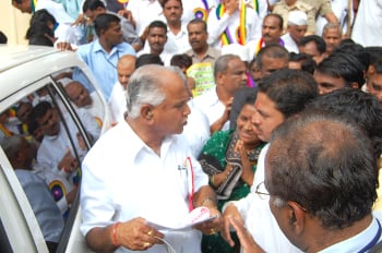 HJS' Mr. Vijay Nandagadkar appealing to Chief Minister Mr. B.S Yediyurappa