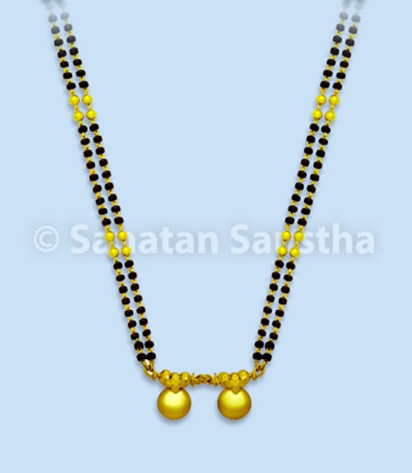 What do the two strings of black beads in the mangalsutra represent ? -  Hindu Janajagruti Samiti